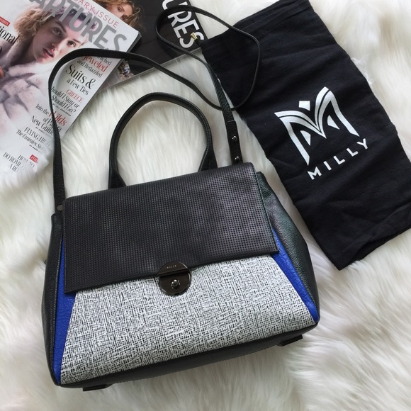 Milly Handbags - 💖HP💖Milly Wythe Mixed Media Crossbody Flap